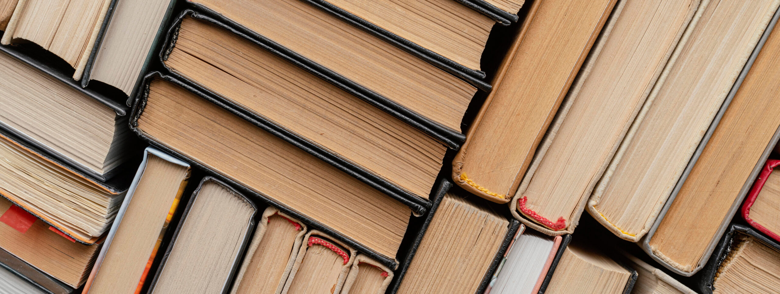 Aerial view of book pages